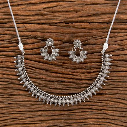 Classic Necklace With Oxidised Plating