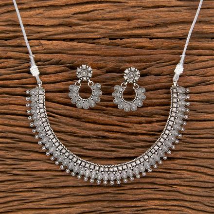 Classic Necklace With Oxidised Plating