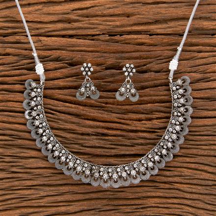 Classic Necklace With Oxidised Plating