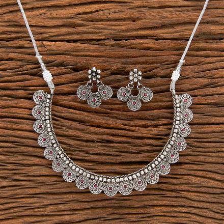 Classic Necklace With Oxidised Plating