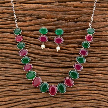 Classic Necklace With Oxidised Plating