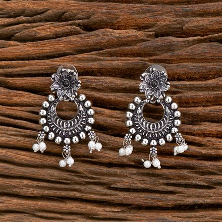 Classic Earring With Oxidised Plating