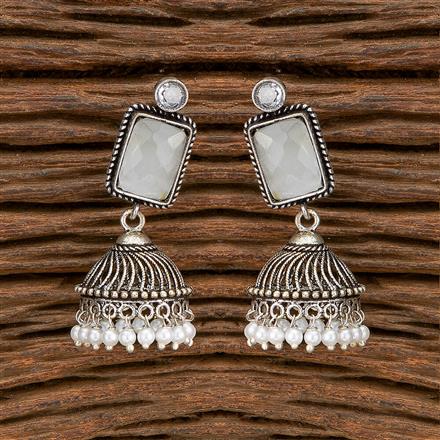 Jhumki With Oxidised Plating