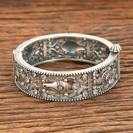 Broad Kada With Oxidised Plating