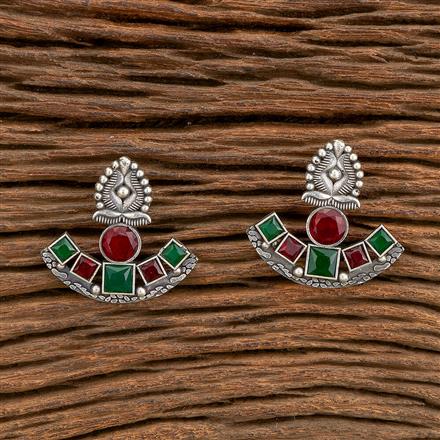 Chand Earring With Oxidised Plating