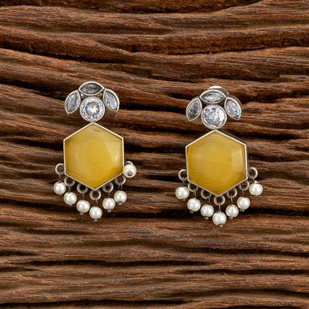 Classic Earring With Oxidised Plating