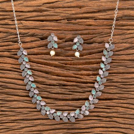 Delicate Necklace With Oxidised Plating