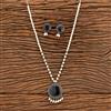 Classic Pendant Set With Oxidised Plating