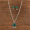 Classic Pendant Set With Oxidised Plating