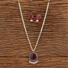 Classic Pendant Set With Oxidised Plating