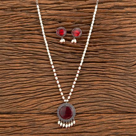 Classic Pendant Set With Oxidised Plating