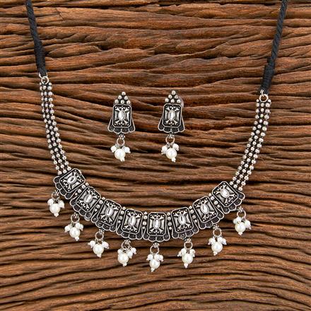 Classic Necklace With Oxidised Plating