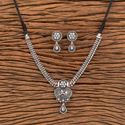 Peacock Necklace With Oxidised Plating