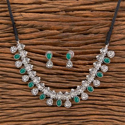 Classic Necklace With Oxidised Plating