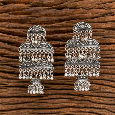 Classic Earring With Oxidised Plating