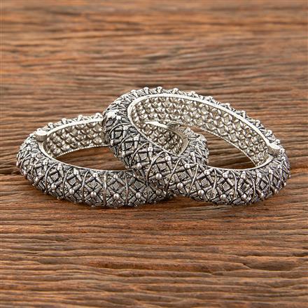 Classic Bangles With Oxidised Plating