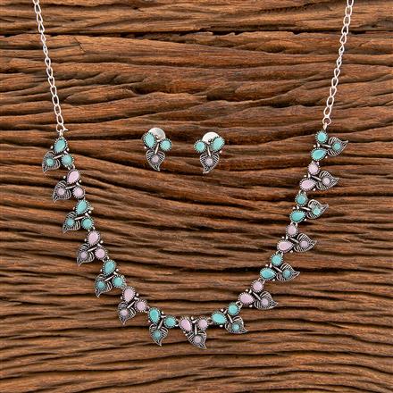 Classic Necklace With Oxidised Plating