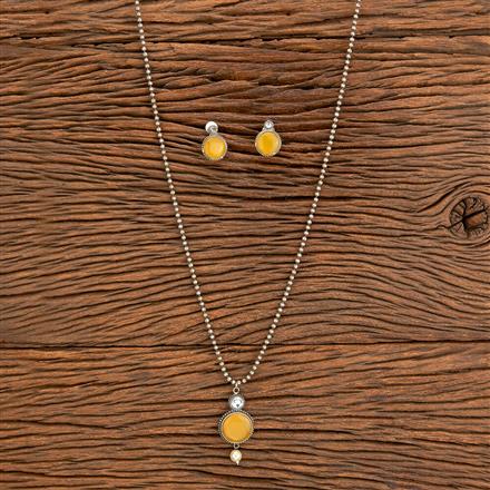 Classic Chain Pendant With Oxidised Plating