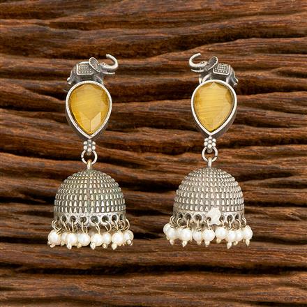 Jhumki With Oxidised Plating