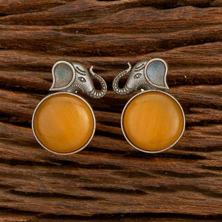 Classic Earring With Oxidised Plating