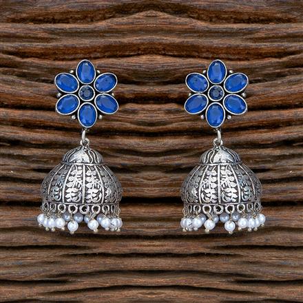 Jhumki With Oxidised Plating