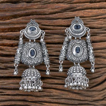 Jhumki With Oxidised Plating