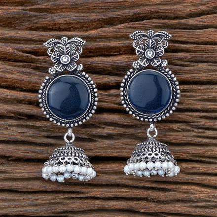 Classic Earring With Oxidised Plating