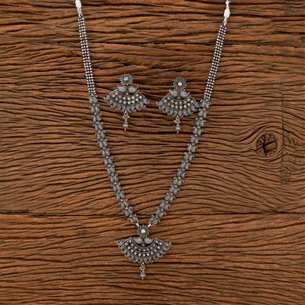 Long Necklace With Oxidised Plating