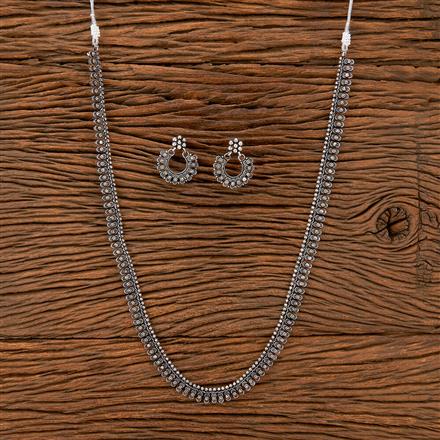 Long Necklace With Oxidised Plating