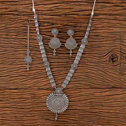 Classic Necklace With Oxidised Plating