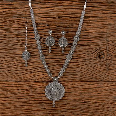 Long Necklace With Oxidised Plating