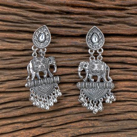 Classic Earring With Oxidised Plating