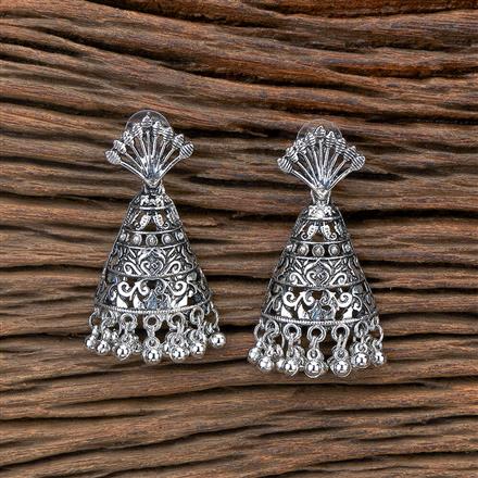 Classic Earring With Oxidised Plating