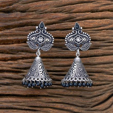 Jhumki With Oxidised Plating