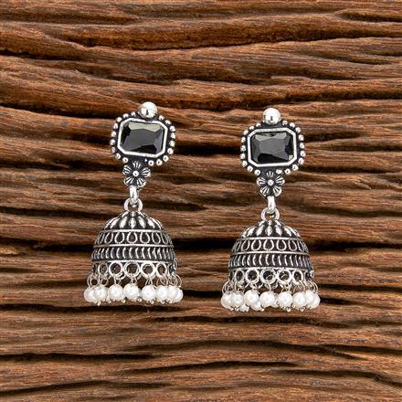 Jhumki With Oxidised Plating