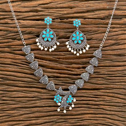 Classic Necklace With Oxidised Plating