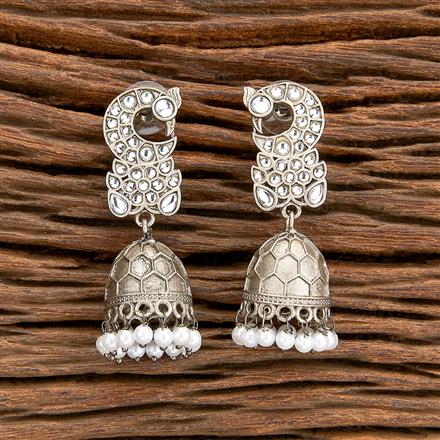 Jhumki With Oxidised Plating