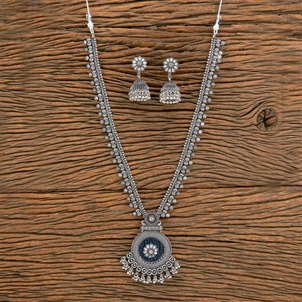 Long Necklace With Oxidised Plating