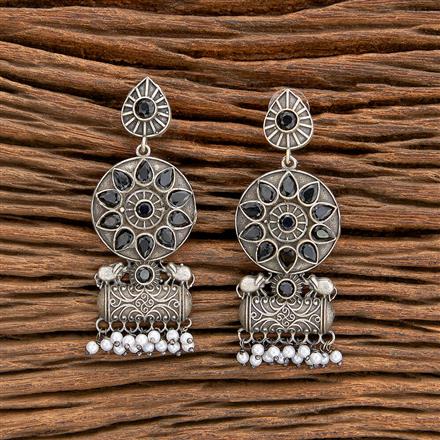 Classic Earring With Oxidised Plating