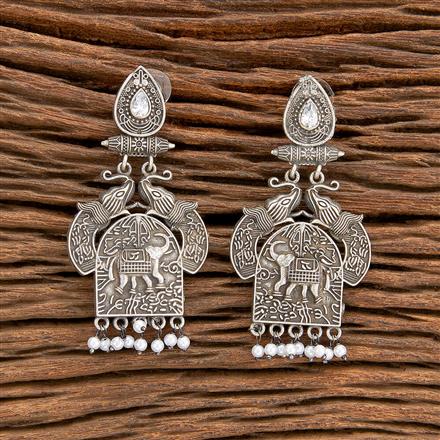 Classic Earring With Oxidised Plating
