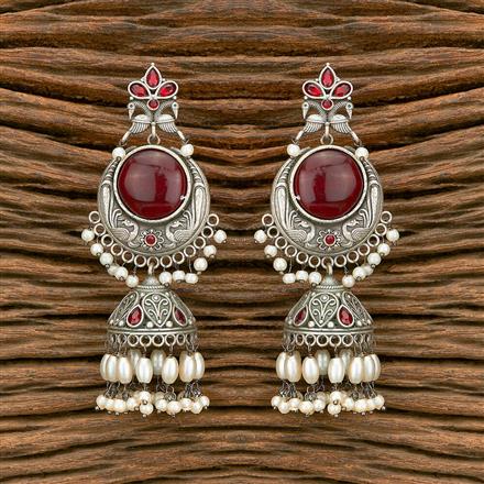 Oxidised Peacock Earring With Oxidised Plating