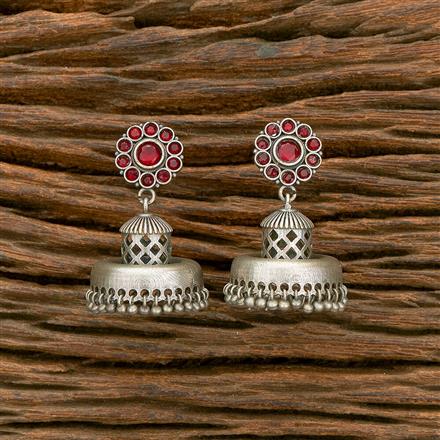 Oxidised Jhumki With Oxidised Plating