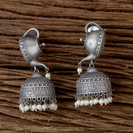 Jhumki With Oxidised Plating