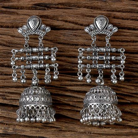 Jhumki With Oxidised Plating