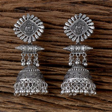 Jhumki With Oxidised Plating