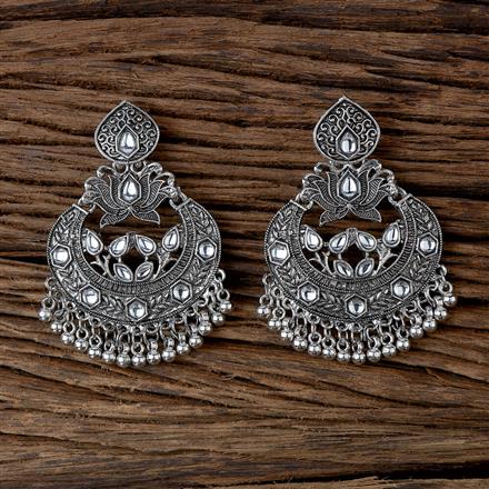 Chand Earring With Oxidised Plating