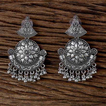 Classic Earring With Oxidised Plating