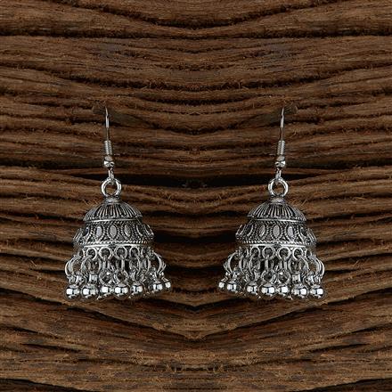 Jhumki With Oxidised Plating