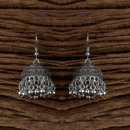 Jhumki With Oxidised Plating