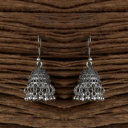 Jhumki With Oxidised Plating